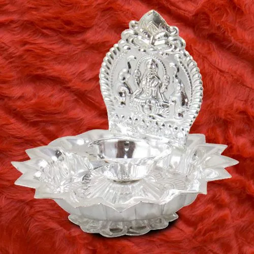 Marvelous Lakshmi Diya Pooja Thali Set