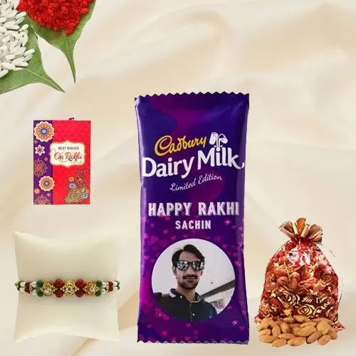 Personalized Chocolate Splurge with Premium Rakhi