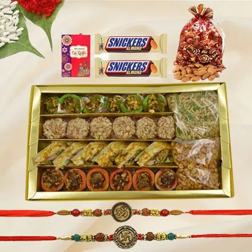 Auspicious Rakhi with Sweets Surprises