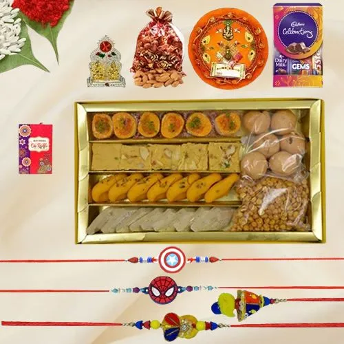 Family Rakhi Sets n Sweets Embrace