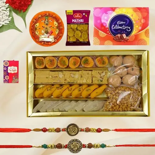 Rudrakhsha Rakhi with Sweets Unbound