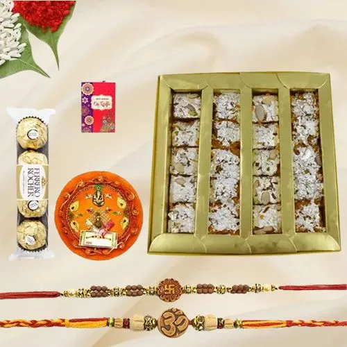 Auspicious Rakhi with Sweet Connections