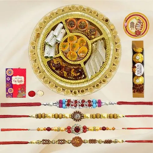 Fancy Rakhi with Sweets Craving