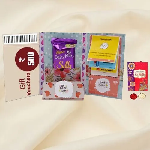 Rakhi Return Gift of Choco Bliss in Personalized Envelope