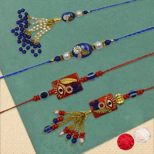 Set of 2 Bhaiya Bhabhi Rakhi Pair