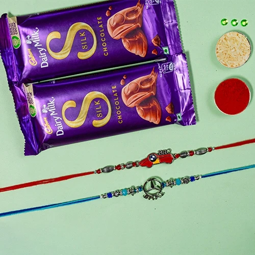 Trendy Car Rakhi with Cadbury Silk