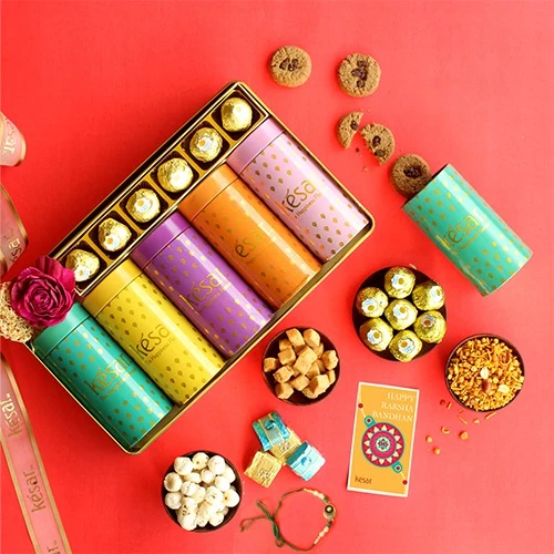 Golden Rakhi Delight