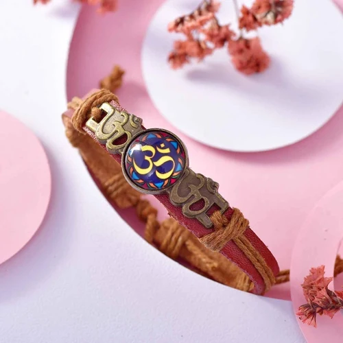 Om Leather Rakhi