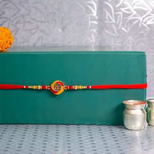 Traditional Kundan Rakhi for Bro