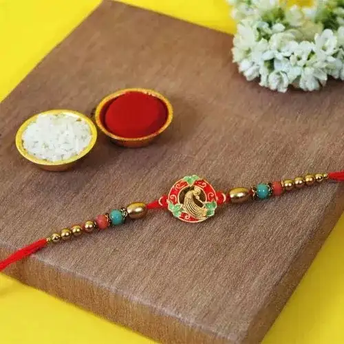 Graceful Kundan Rakhi for Bro