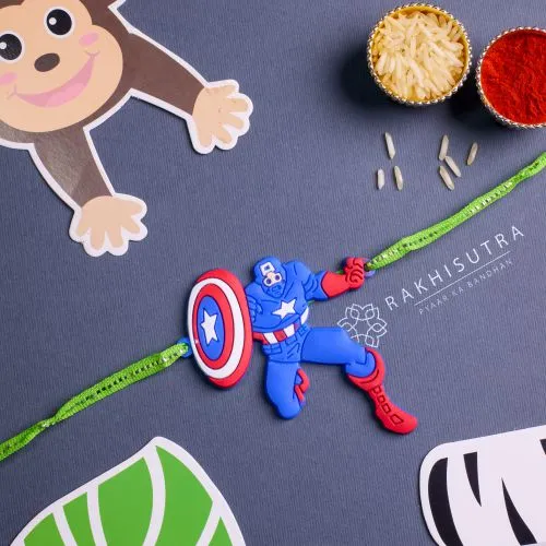 Impressionable Captain America Rakhi