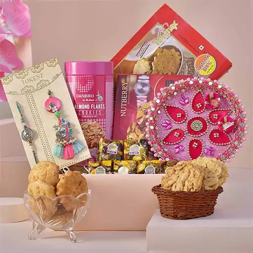 Traditional Bhaiya Bhabhi Rakhi Gourmet Thali Hamper