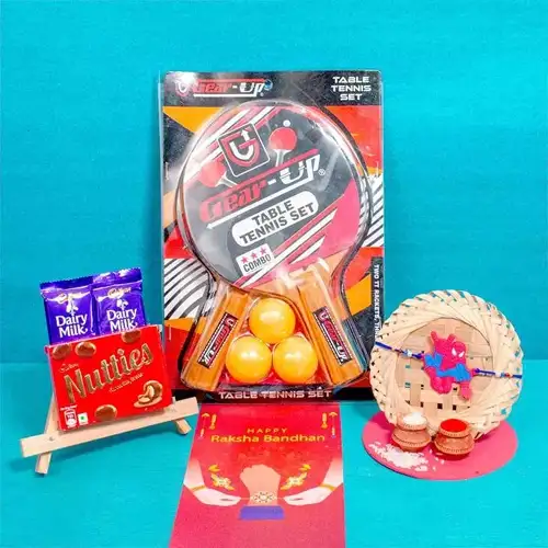 Exclusive Table Tennis Rakhi Hamper