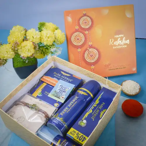 Beautiful Rakhi n Park Avenue Grooming Kit Combo