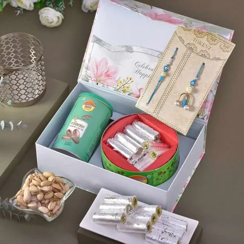 Marvellous Bhai Bhabhi Rakhi n Pistachio Treats