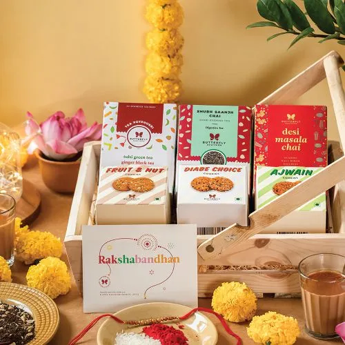 Awesome Flavoured Chai n Treats Rakhi Hamper