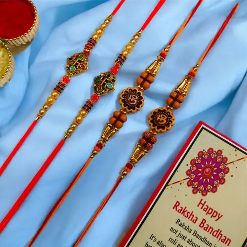 Spiritual Rakhi Elegance Set of 4