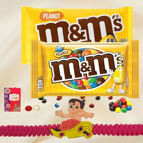 Wonderful Chota Bheem Rakhi with M N M Peanut Chocolates