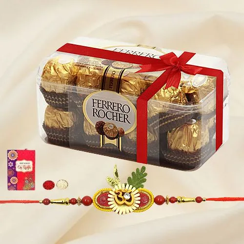 Delicious Ferrero Rocher with Om Rakhi	