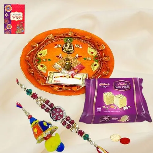 Bhaiya Bhabhi Rakhi, Haldirams Soan Papdi n Pooja Thali