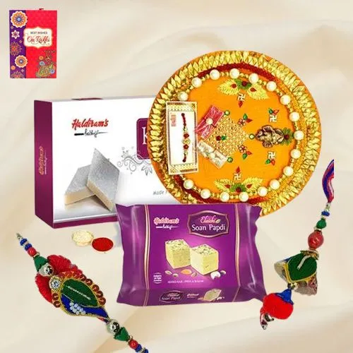 Haldirams Sweet with Rakhi for Bhaiya Bhabhi