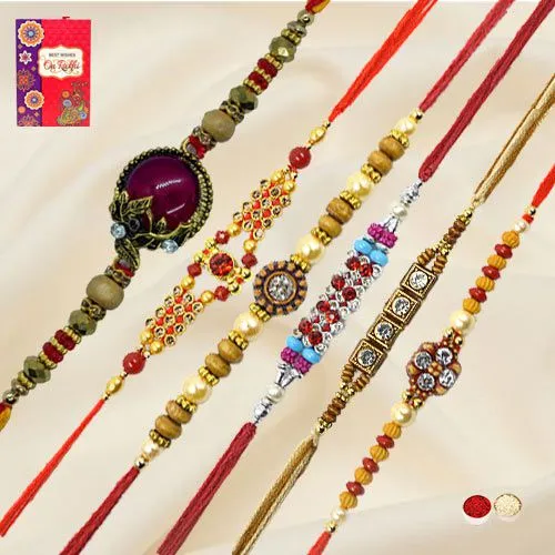 Traditional Set of 6 Rakhis