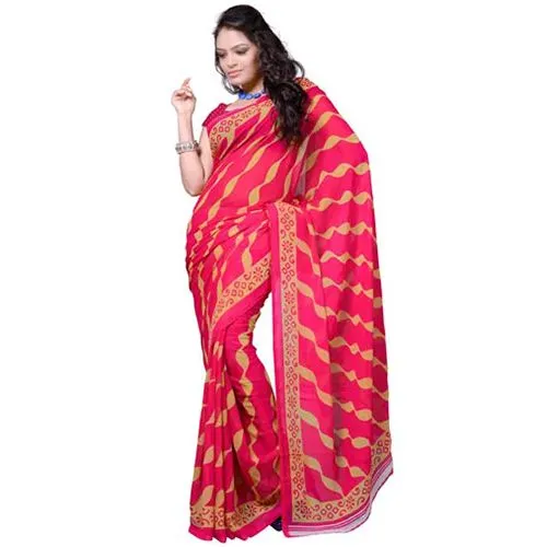 Amazing Georgette Printed Saree with Aesthetic Beauty<br>