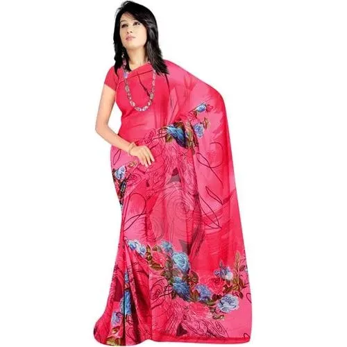 Arresting Suredeal Branded Georgette Printed Saree