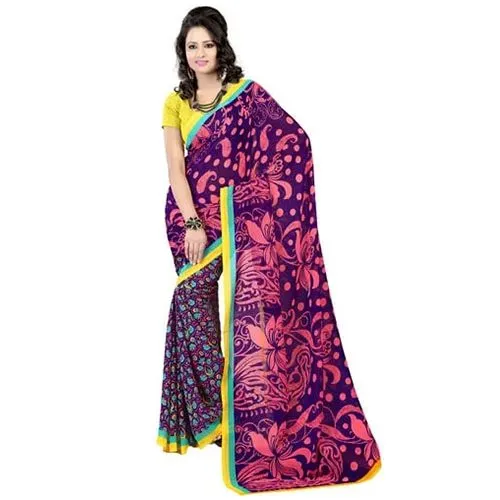 Blossoming Beauty Faux Georgette Saree