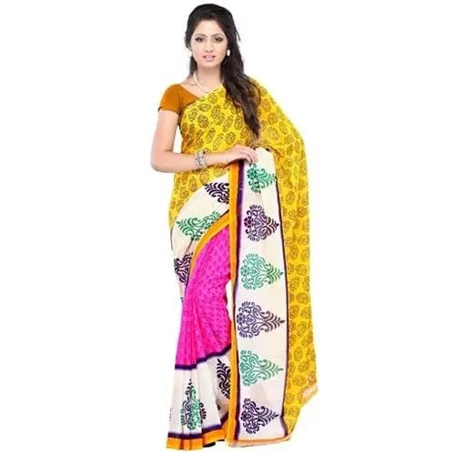Sweetly Simple Faux Georgette Saree