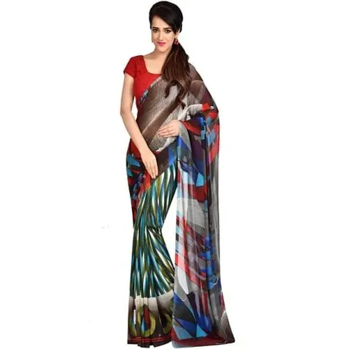 Gaudy Dani Georgette Printed Saree