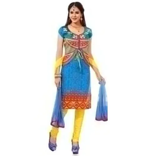 Enticing Cotton Printed Salwar Suit in Multicolour