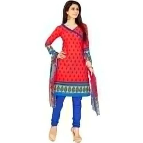 Suave Desi Style Welcome Cotton N Chiffon Printed Salwar Suit