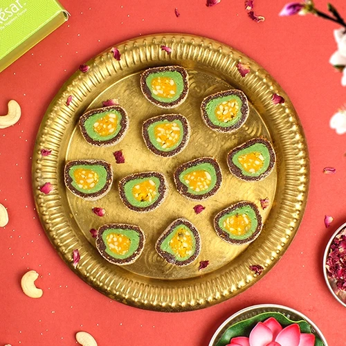 Classic Kaju Anjeer Roll from Kesar