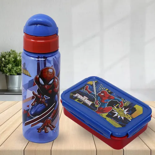 Wonderful Marvel Spiderman Tiffin N Sipper Bottle Set