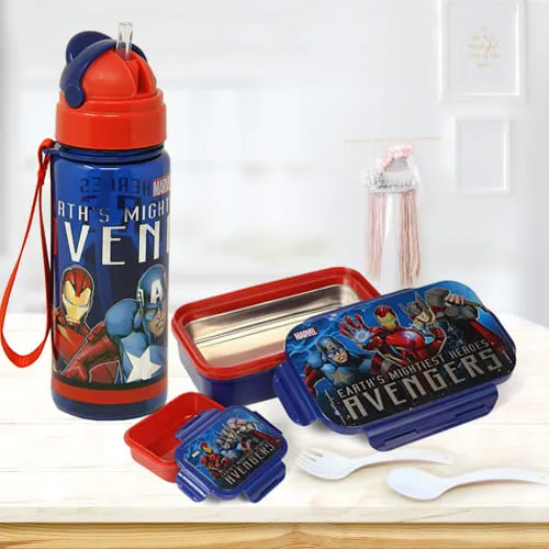 Exclusive Marvel Lunch Box n Sipper Bottle Combo