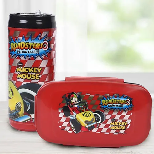 Amazing Mickey Mouse Lunch Box n Sipper Bottle Combo