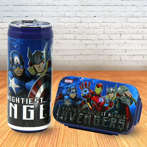 Lovely Disney and Marvel Lunch Box and Sipper Bottle