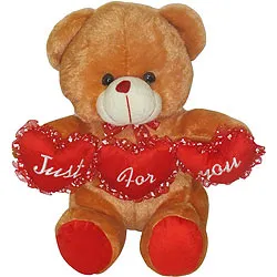 Send Teddy Bear with Tri Heart