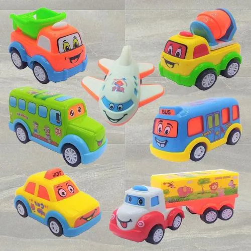 Marvelous Unbreakable Push N Go Crawling Toy Car Set
