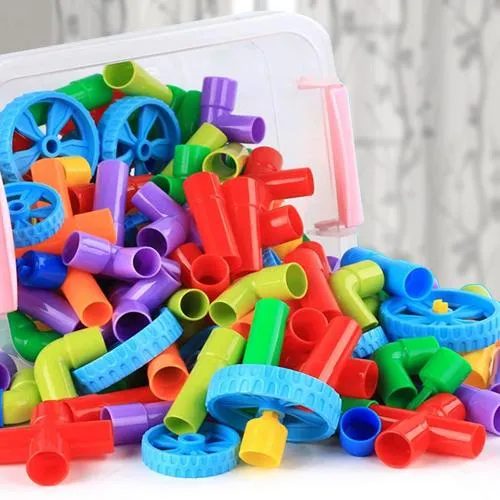 Exciting Building Block Pipes Puzzle Set