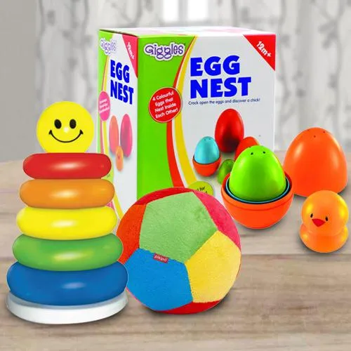 Amazing Stacking Ring with Soft Ball N Nesting Eggs for Kids