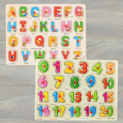 Marvelous Set of 2 Wooden Learning Board for Kids