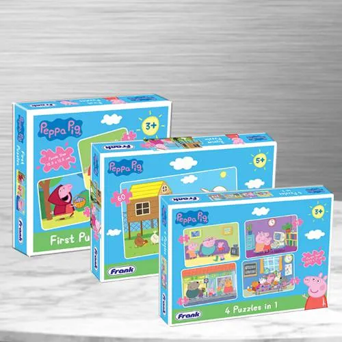 Marvelous Trio Peppa Pig Puzzles Set for Kids