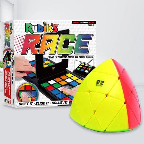 Marvelous Funskool Rubiks Race N Cube Pyramid Puzzle
