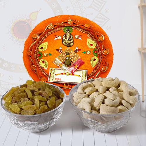Exquisite Pooja Thali with Mixed Dry Fruits