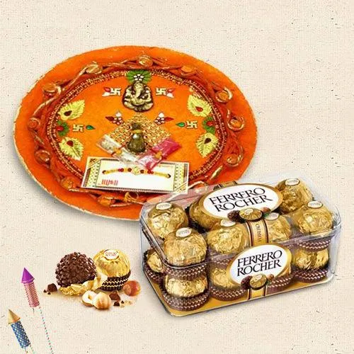 Wonderful Combo of Ferrero Rocher N Pooja Thali