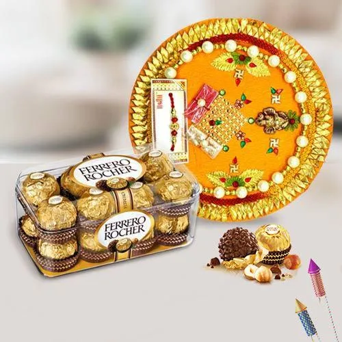 Remarkable Combo of Ferrero Rocher with Pooja Thali