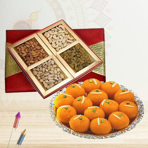 Sumptuous Dry Fruits with Boondi Ladoo
