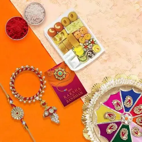 Breathtaking Bhaiya Bhabhi Rakhi Thali